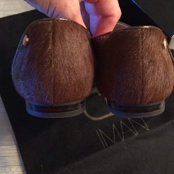 NWT “IMAN” CALF-HAIR LOAFERS - Picture 5 of 10